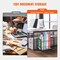 Black Metal Mobile Blueprint Storage Rack with Slots & Casters